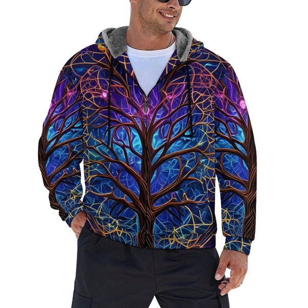 230gsm Full Zip up Hoodie with Plush Lining WZIP (All - Over Printing) - Swaggy Clothing