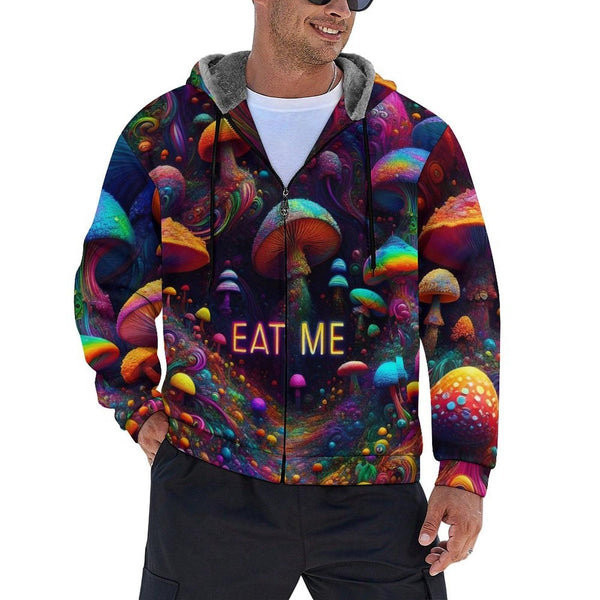 230gsm Full Zip up Hoodie with Plush Lining WZIP (All - Over Printing) - Swaggy Clothing