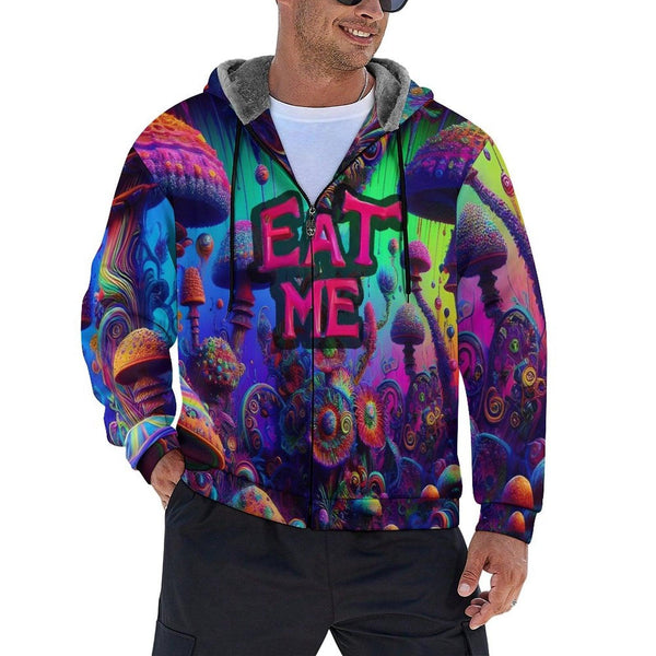 230gsm Full Zip up Hoodie with Plush Lining WZIP (All - Over Printing) - Swaggy Clothing