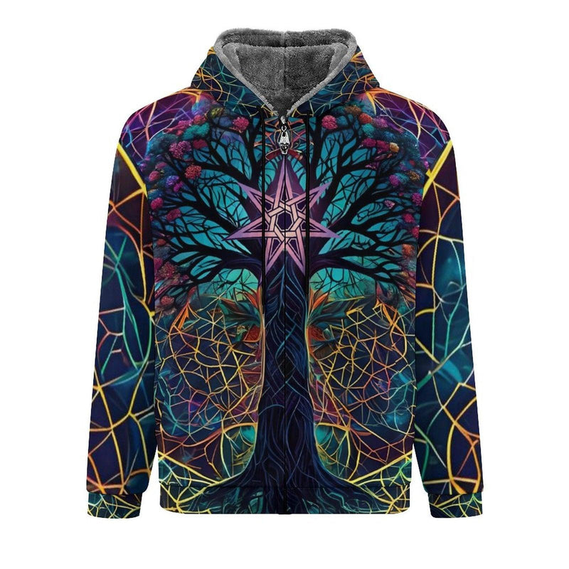 230gsm Full Zip up Hoodie with Plush Lining WZIP (All - Over Printing) - Swaggy Clothing