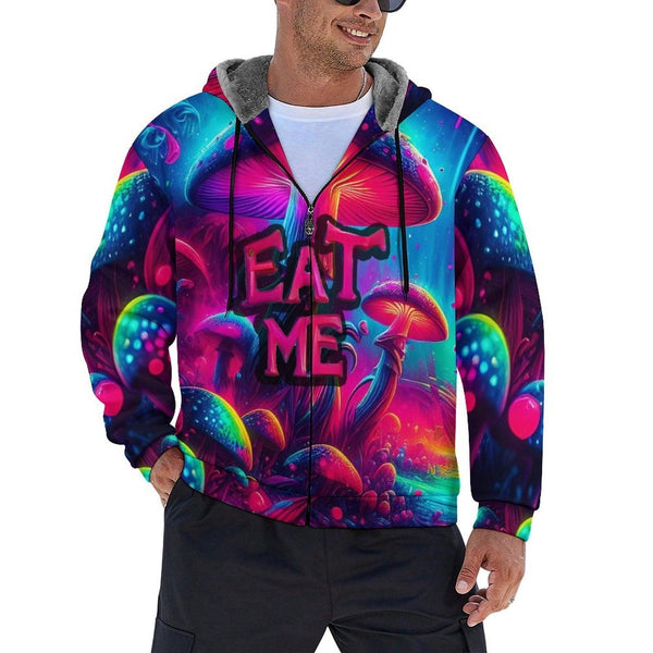 230gsm Full Zip up Hoodie with Plush Lining WZIP (All - Over Printing) - Swaggy Clothing