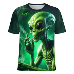 420 Alien T-Shirt - Swaggy Clothing