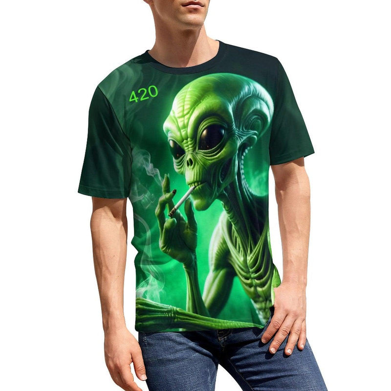 420 Alien T-Shirt - Swaggy Clothing