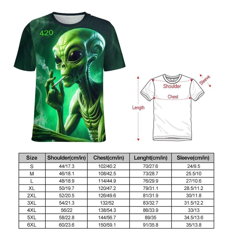 420 Alien T-Shirt - Swaggy Clothing