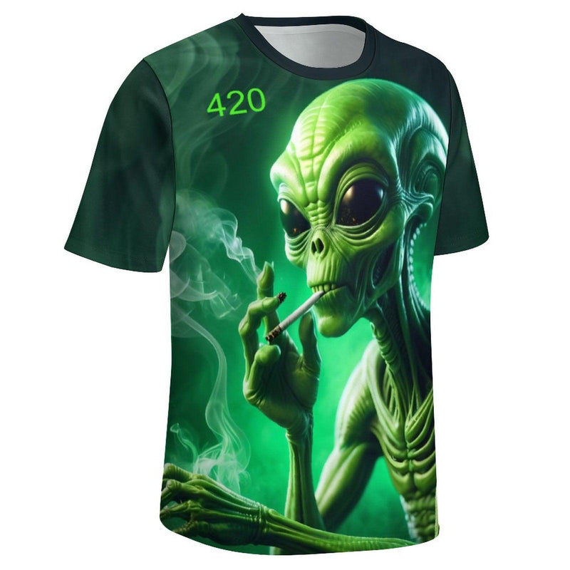 420 Alien T-Shirt - Swaggy Clothing