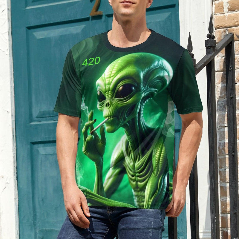 420 Alien T-Shirt - Swaggy Clothing