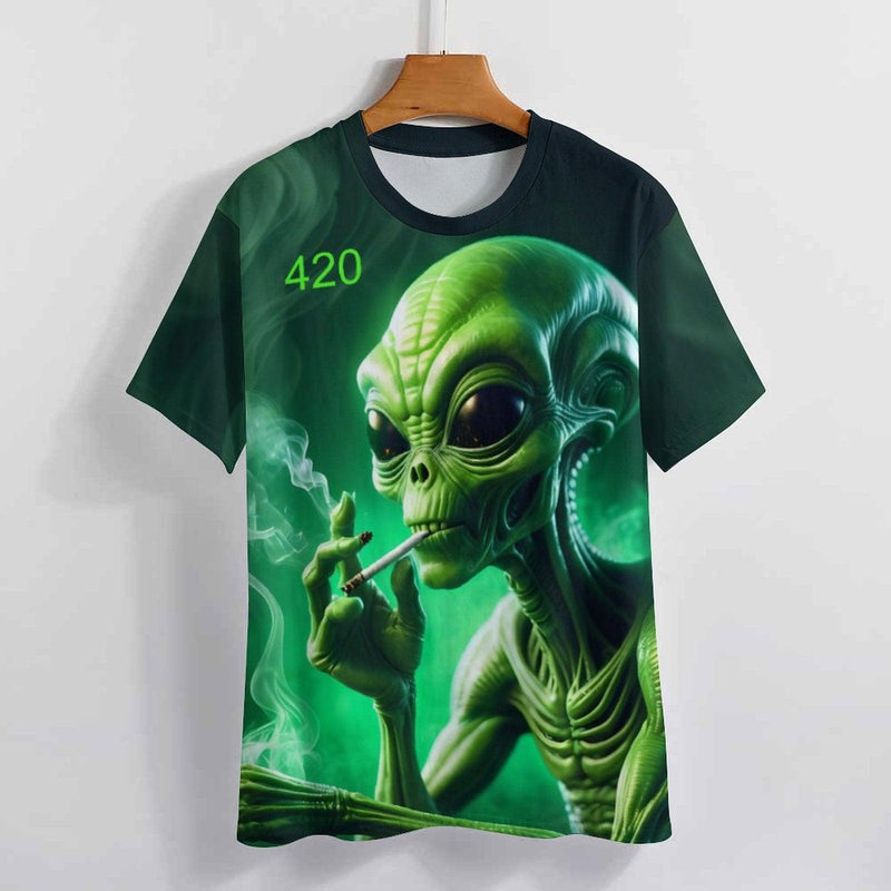 420 Alien T-Shirt - Swaggy Clothing