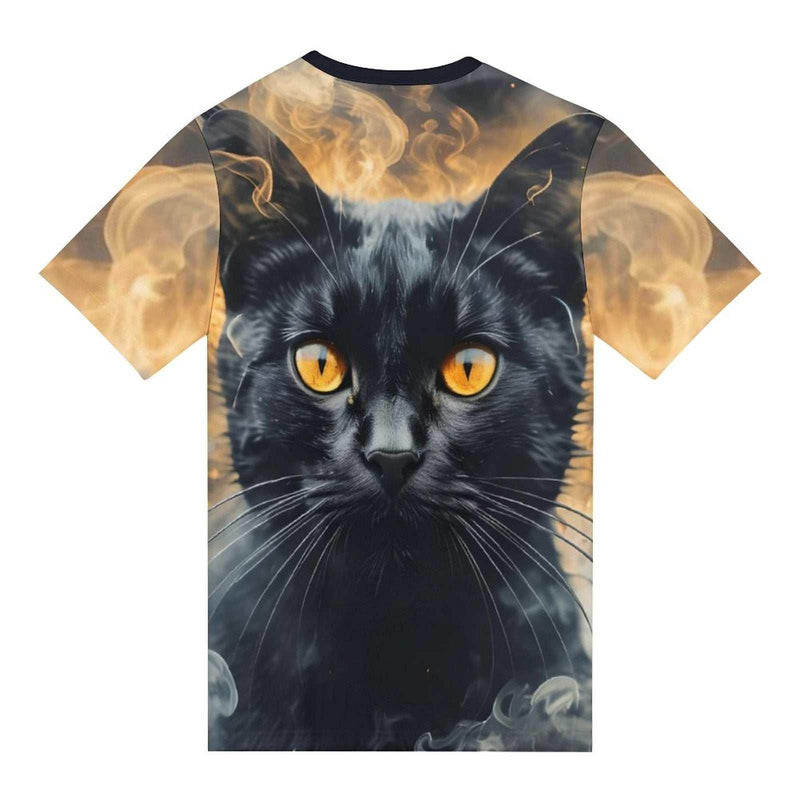 Black Cat Halloween T-Shirt - Swaggy Clothing