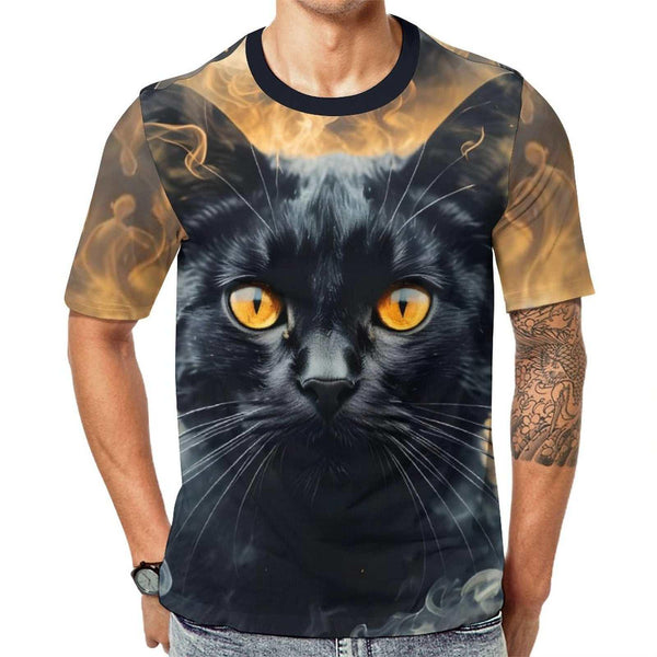 Black Cat Halloween T-Shirt - Swaggy Clothing