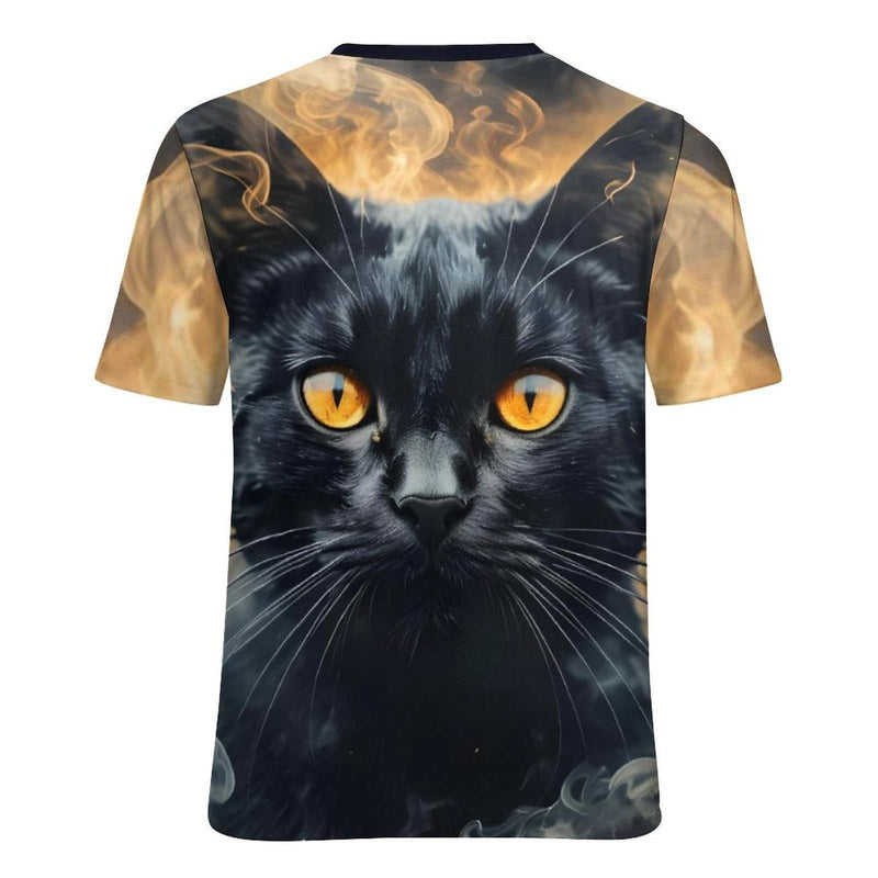 Black Cat Halloween T-Shirt - Swaggy Clothing