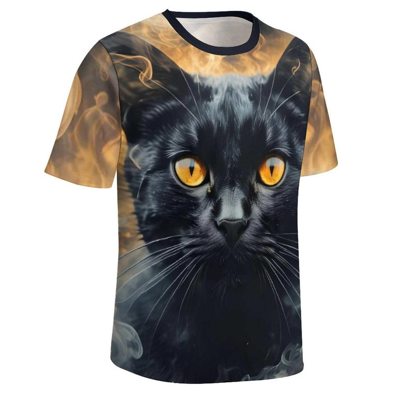 Black Cat Halloween T-Shirt - Swaggy Clothing