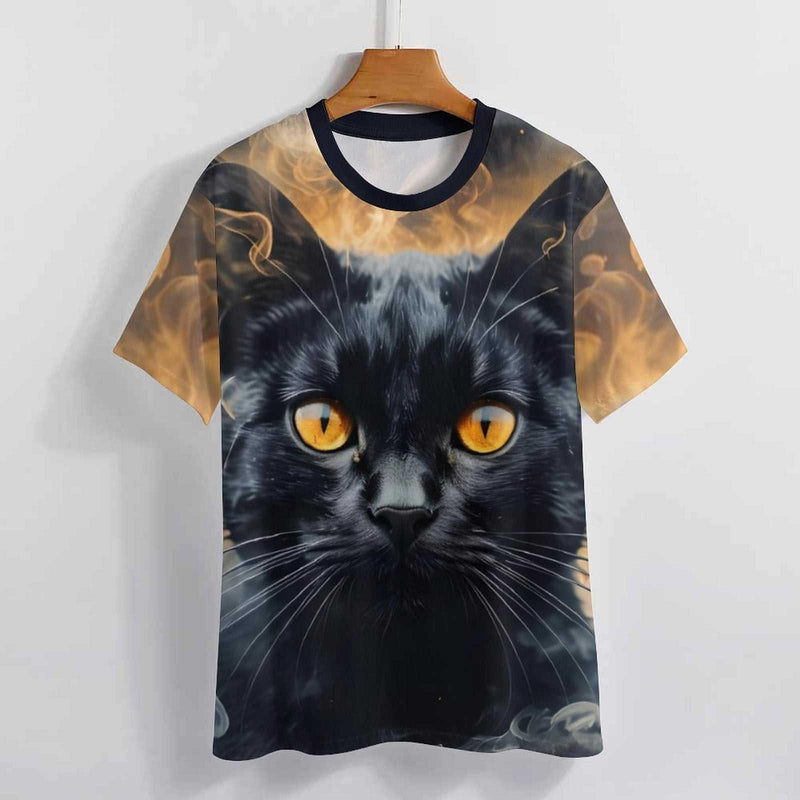 Black Cat Halloween T-Shirt - Swaggy Clothing