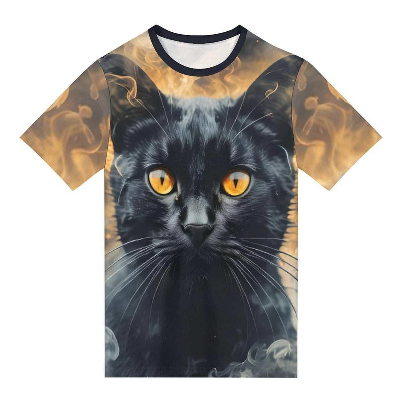 Black Cat Halloween T-Shirt - Swaggy Clothing