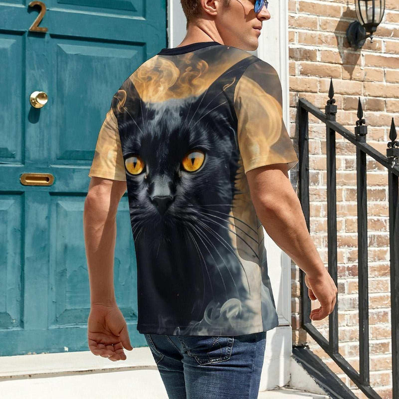 Black Cat Halloween T-Shirt - Swaggy Clothing