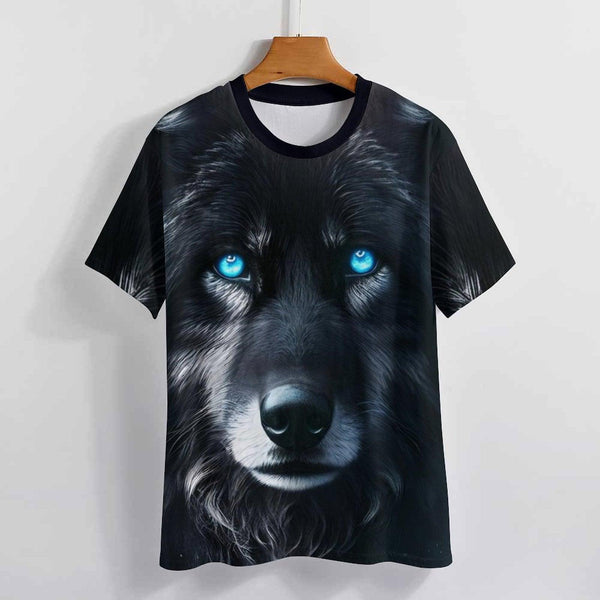 Black Wolf Spirit Animal T-Shirt - Swaggy Clothing