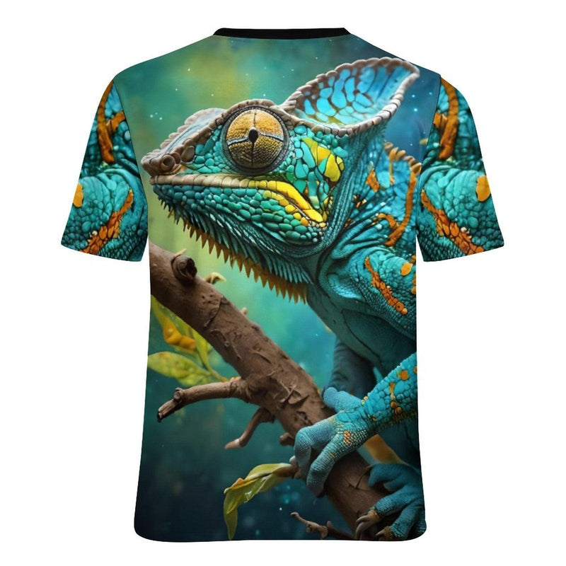 Colorful Chameleon T-Shirt - Swaggy Clothing