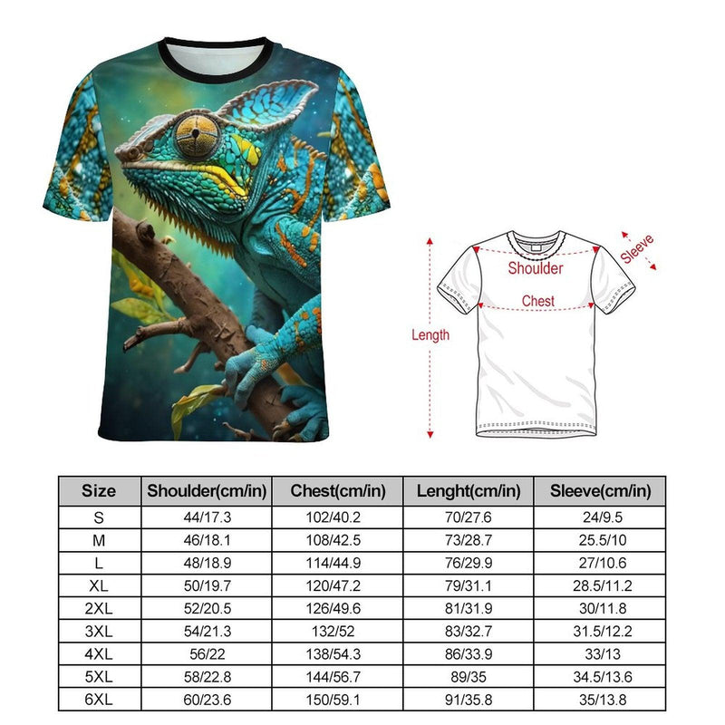 Colorful Chameleon T-Shirt - Swaggy Clothing