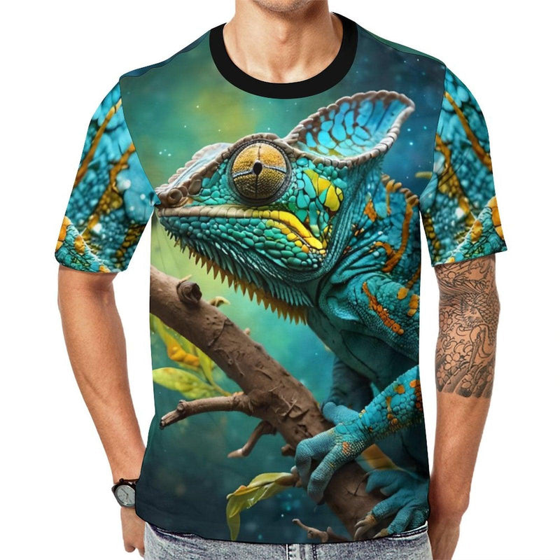 Colorful Chameleon T-Shirt - Swaggy Clothing