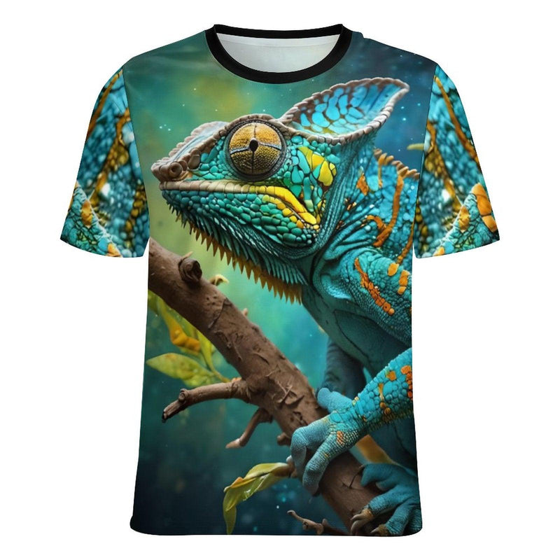 Colorful Chameleon T-Shirt - Swaggy Clothing