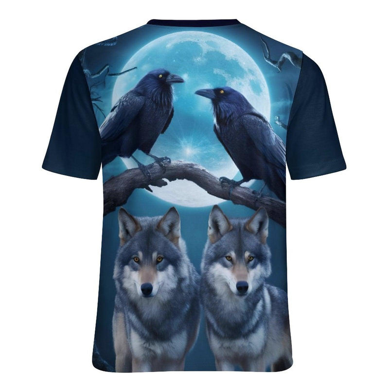 Crow Raven Wolf T-Shirt - Swaggy Clothing