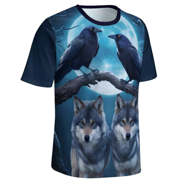 Crow Raven Wolf T-Shirt - Swaggy Clothing