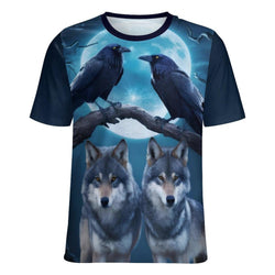 Crow Raven Wolf T-Shirt - Swaggy Clothing