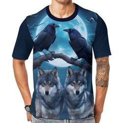 Crow Raven Wolf T-Shirt - Swaggy Clothing