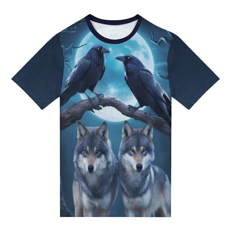 Crow Raven Wolf T-Shirt - Swaggy Clothing