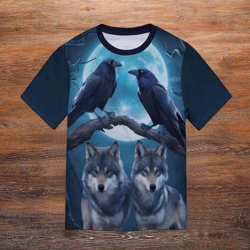 Crow Raven Wolf T-Shirt - Swaggy Clothing