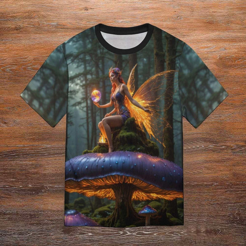 Dark Mushrooms Fairy Fantasy T-Shirt