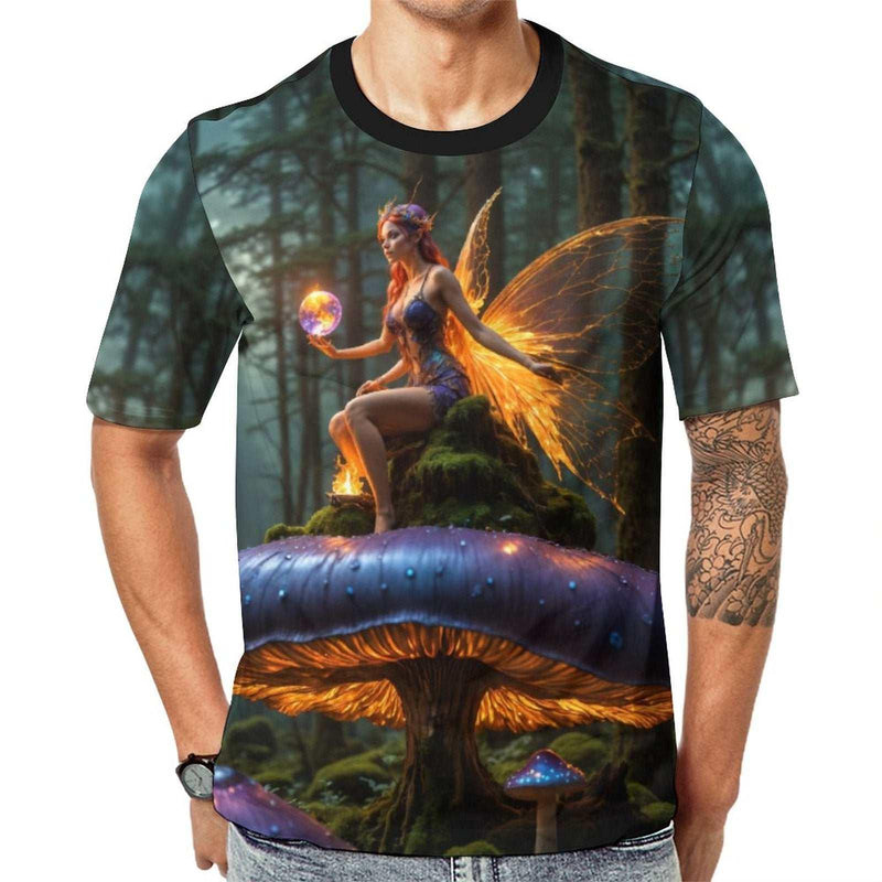 Dark Mushrooms Fairy Fantasy T-Shirt