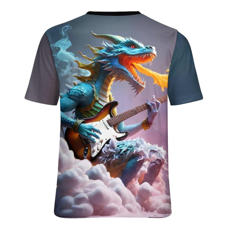 Dragon Playing Guitar T-Shirt - Swaggy Clothing