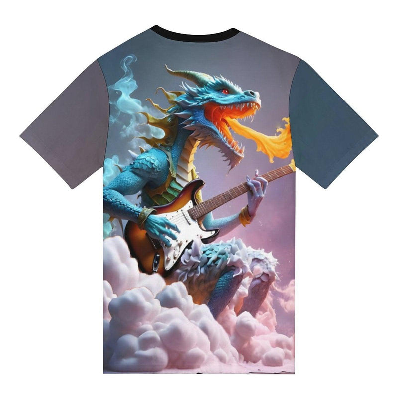 Dragon Playing Guitar T-Shirt - Swaggy Clothing