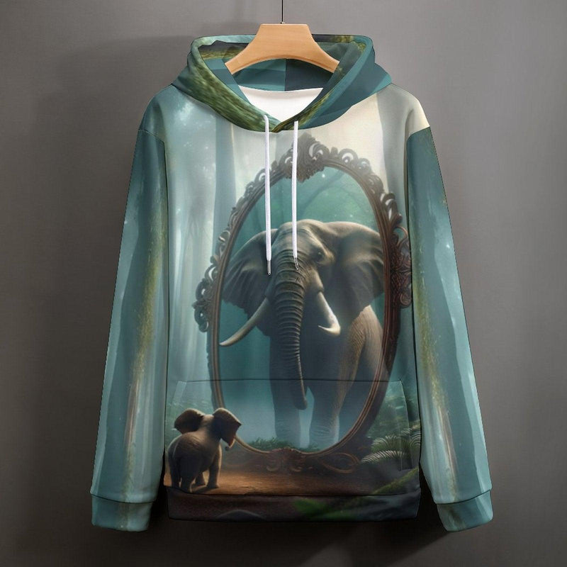 Elephant Design Pullover Hoodie