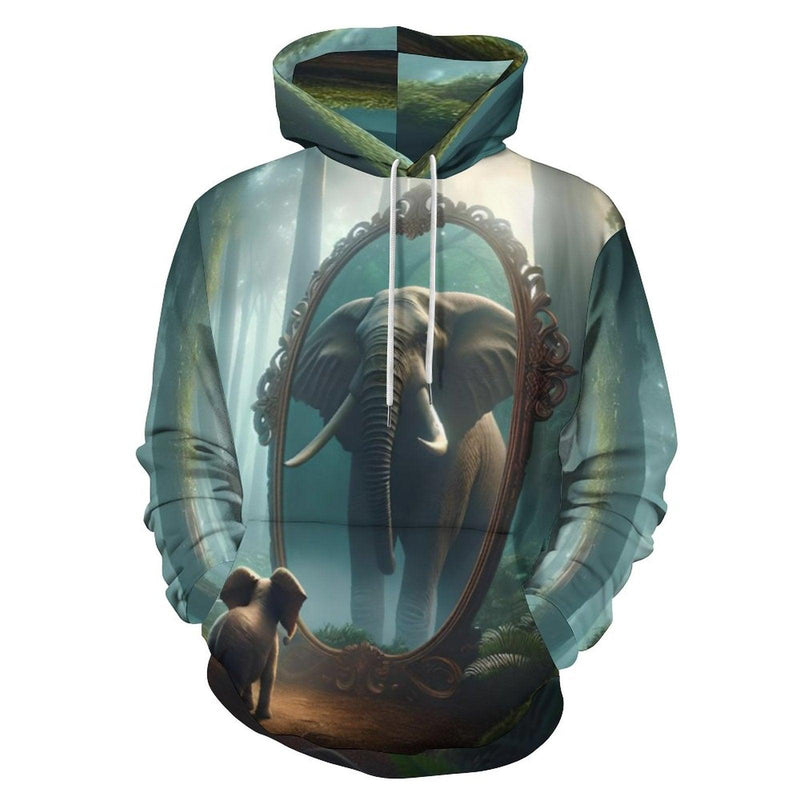 Elephant Design Pullover Hoodie