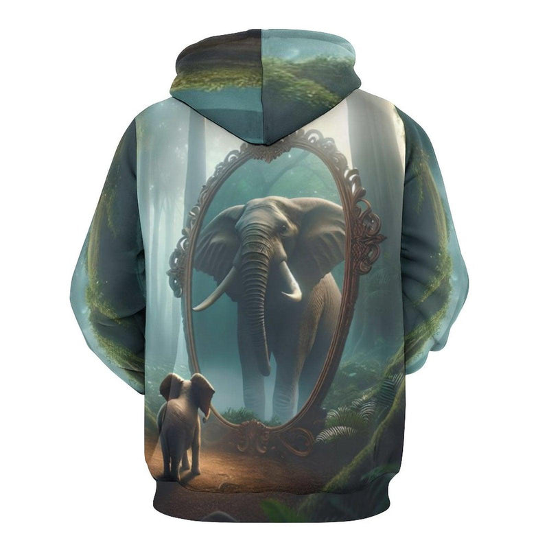 Elephant Design Pullover Hoodie