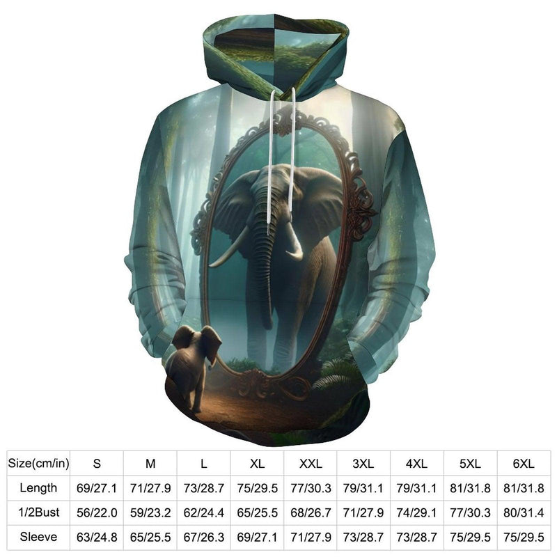 Elephant Design Pullover Hoodie