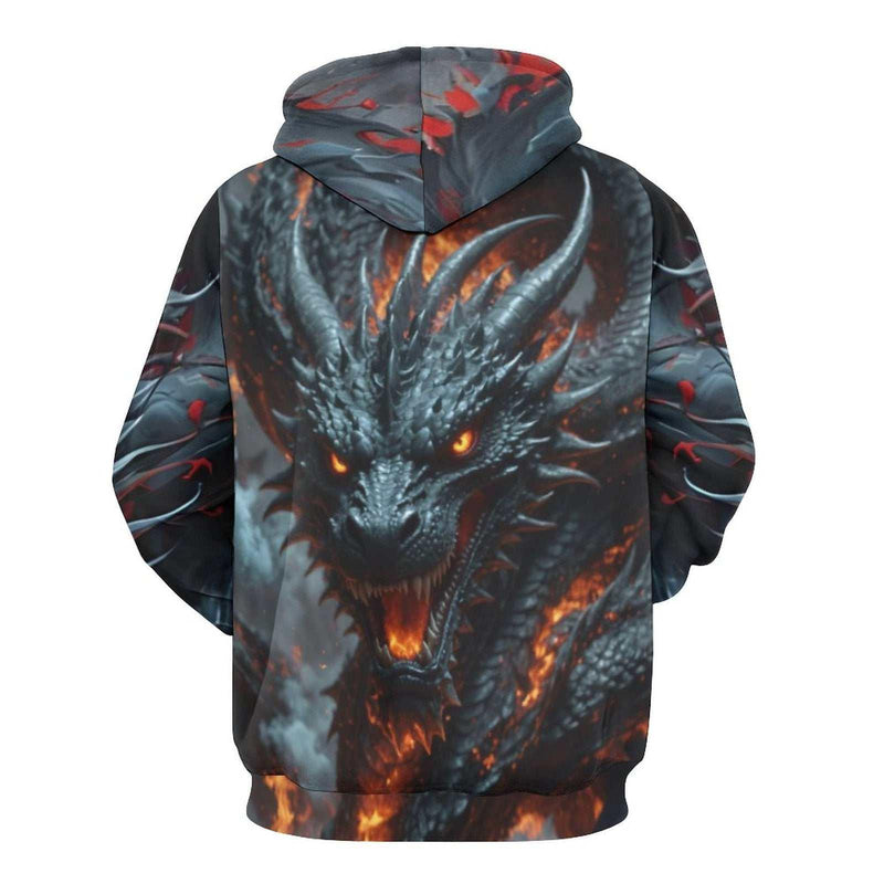 Fire Dragon Hoodie - Swaggy Clothing