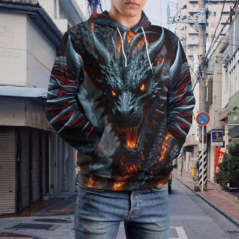 Fire Dragon Hoodie - Swaggy Clothing