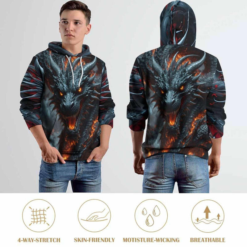 Fire Dragon Hoodie - Swaggy Clothing