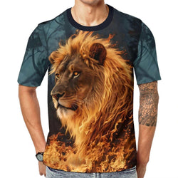 Fire Lion Face T-Shirt