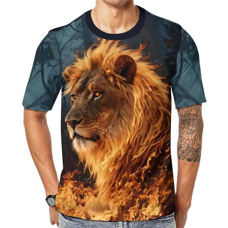 Fire Lion Face T-Shirt