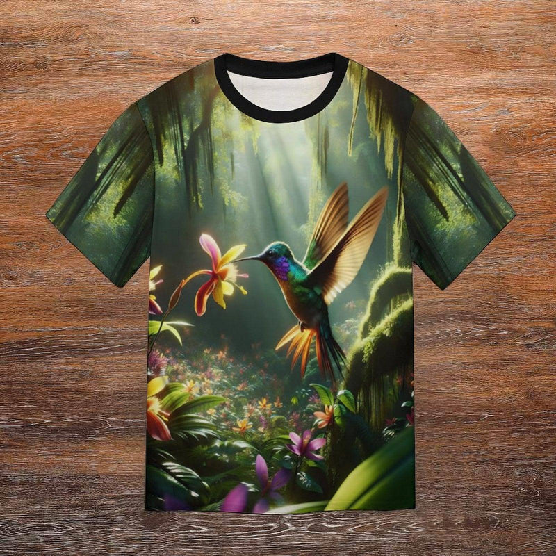 Forest Hummingbird T-Shirt - Swaggy Clothing