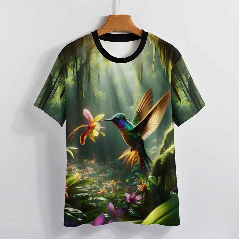 Forest Hummingbird T-Shirt - Swaggy Clothing