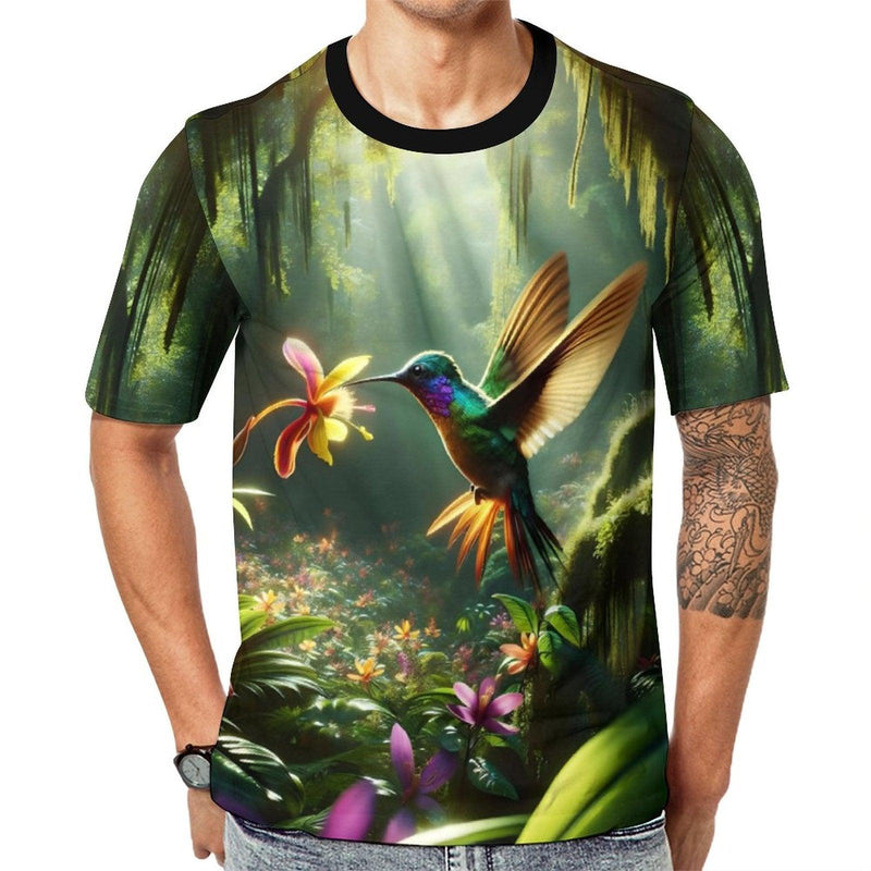 Forest Hummingbird T-Shirt - Swaggy Clothing