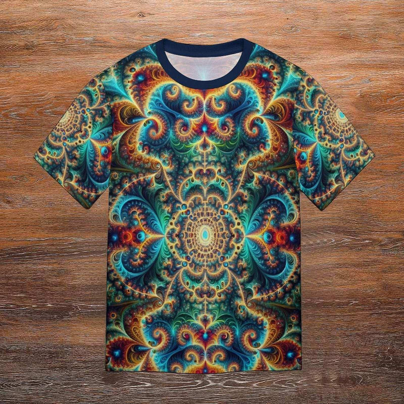 Geometric Optical Illusion T-Shirt - Swaggy Clothing