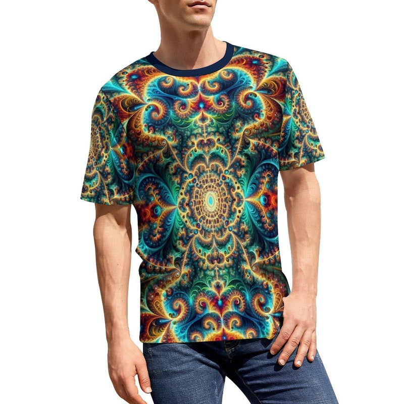 Geometric Optical Illusion T-Shirt - Swaggy Clothing