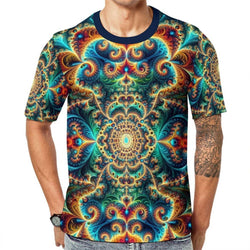 Geometric Optical Illusion T-Shirt - Swaggy Clothing