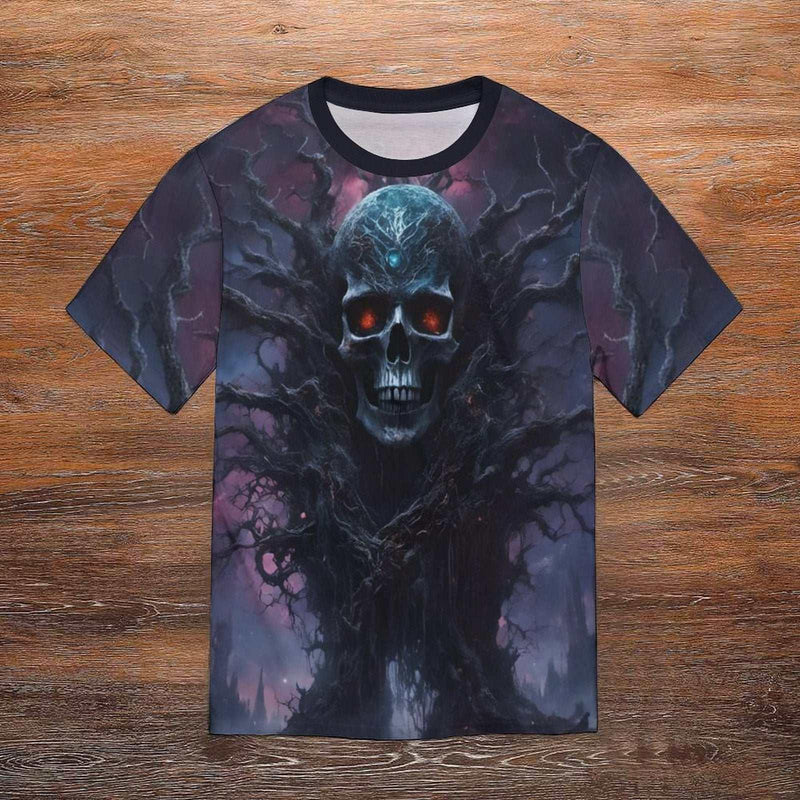 Gothic Skull Halloween T-Shirt - Swaggy Clothing