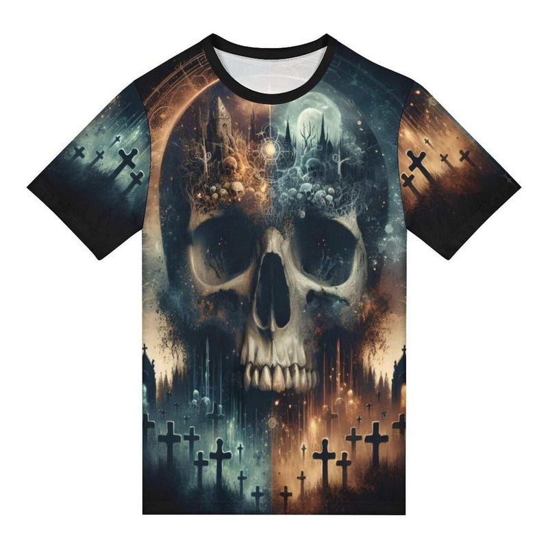 Gothic Skull T-shirt - Swaggy Clothing